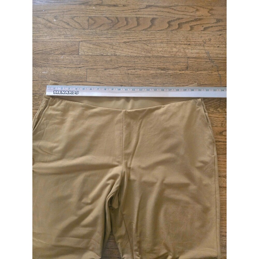J.Jill Pure Jill Women 3X Mustard Affinity French Terry Slim Leg Pants NWOT - Picture 6 of 7